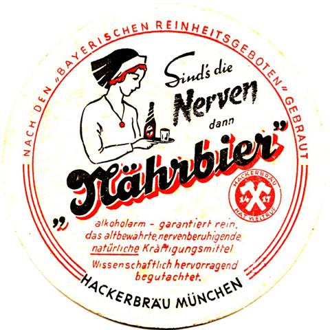 münchen m-by hacker ha rund 2b (215-nährbier-schwarzrot)